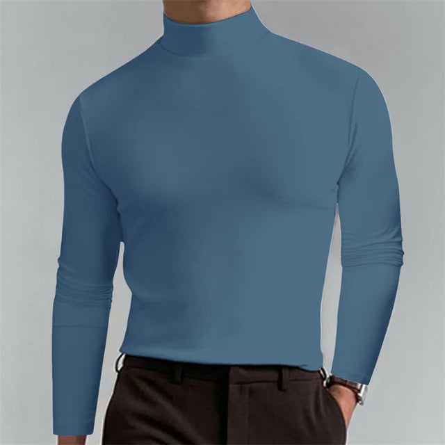 Allround Slim Fit Turtle Neck T-Shirt - Polyester, Diverse Kleuren